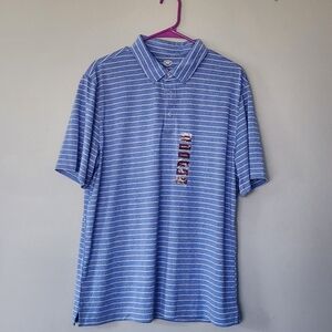 Classic Blue Striped Polo Shirt for Men